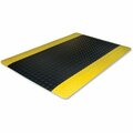 Bsc Preferred Genuine Joe Anti-Fatigue Floor Mat, Beveled Edge, 3ft x5ft , Black/Yellow GJO70364